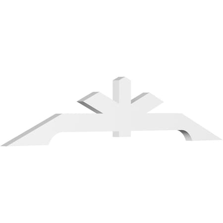 Ekena Millwork Vanguard Architectural Grade PVC Gable Bracket, 72"W x 15"H x 2"D x 4"F, 5/12 Pitch GBP072X15X0204VAN00